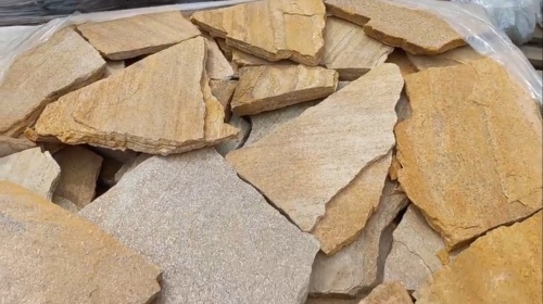 Плитняк златолит жёлтый для цоколя купить в Новосибирской области