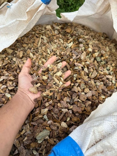 Златолит персиковый декоративная каменная крошка купить в Новосибирской области